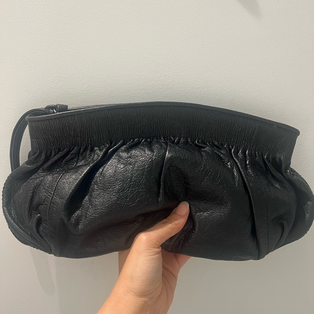 Banana Republic Black Leather Clutch